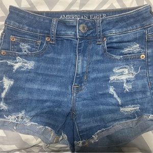 Women/teen American Eagle High Rise Short Super Stretch Denim Shorts